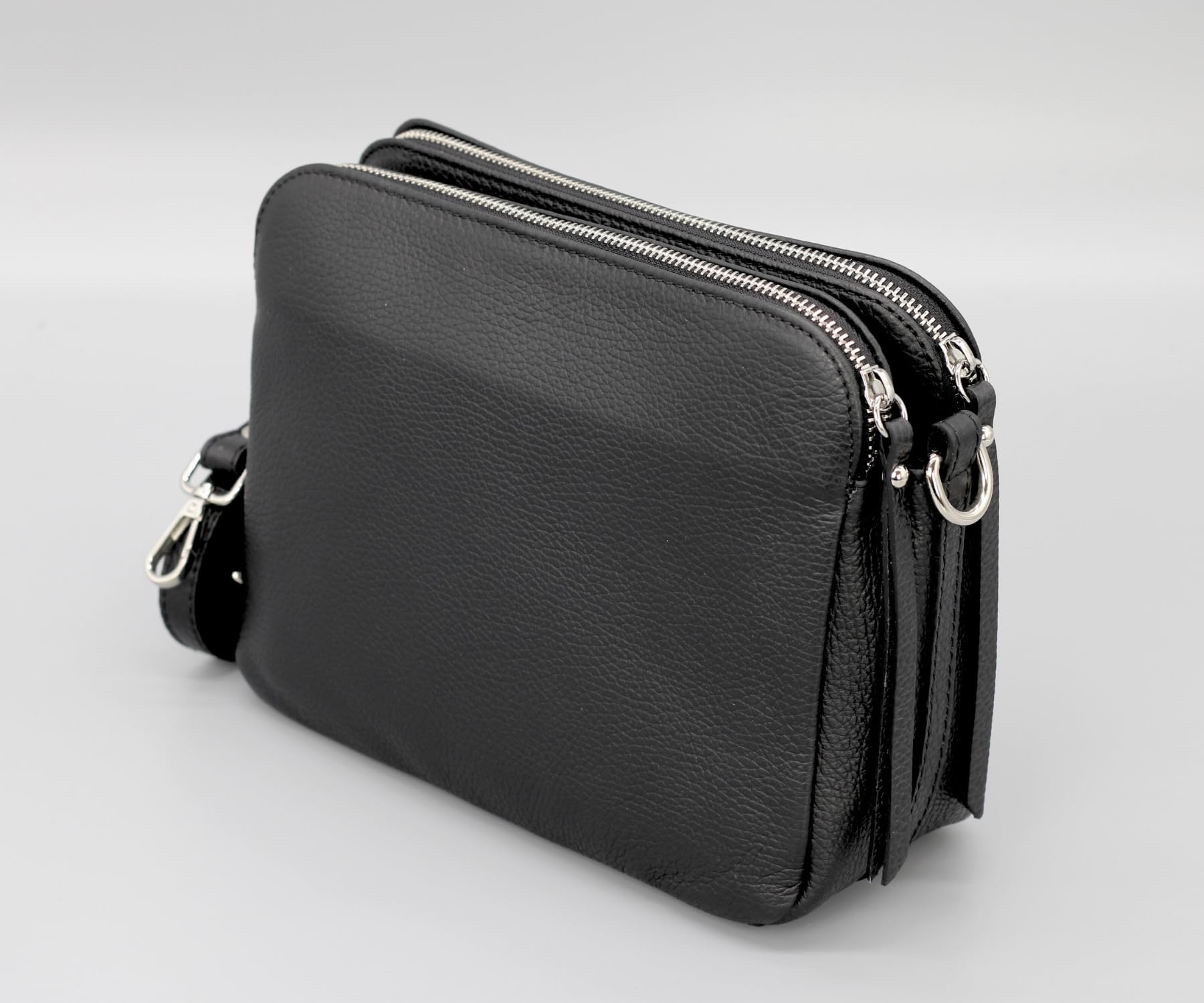Adel Bags MARA Damen Umhängetasche Echtleder Handgefertigt Crossbody Bag | Damen Schultertasche mit Ledergurt & gemustertem Riemen, Echtes Leder, 5 Fächer, Wasserabweisend, Made in Italy