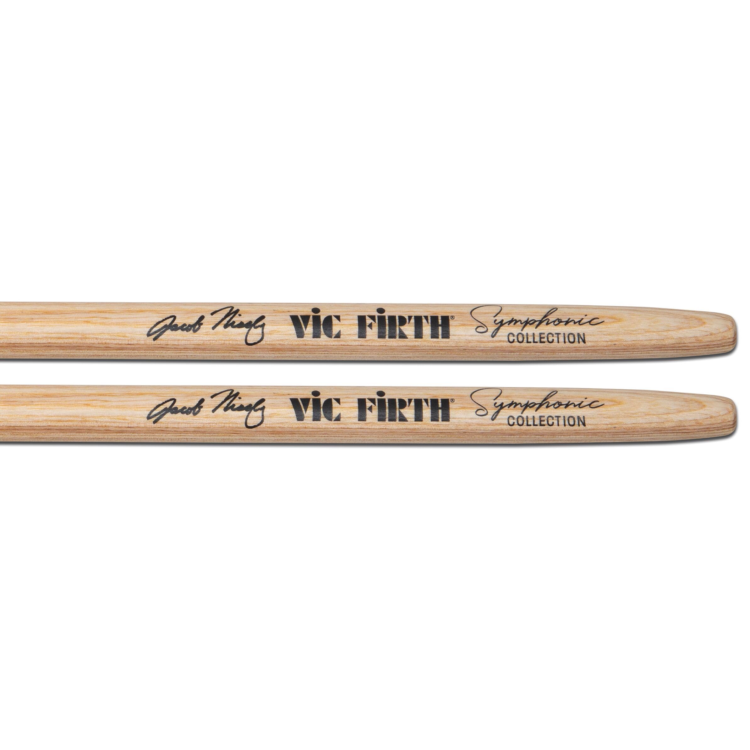 Vic FIrth - Baqueta para cajas Symphonic Collection serie Signature - Jake Nissly - Abedul Laminado - Punta de Madera