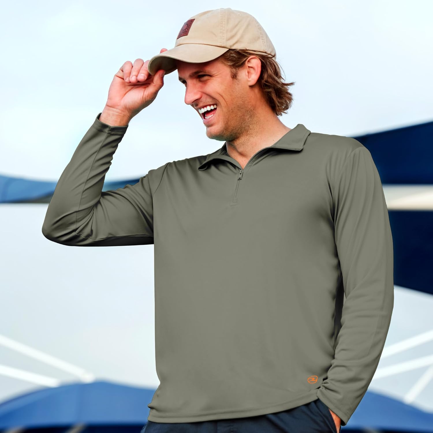 Reel Life Men's Jax Beach - Quarter-Zip Long Sleeve, Sun Shirts for Men, UPF 50+, Quick-Dry, Lightweight UV Shirts for Men - Image 3