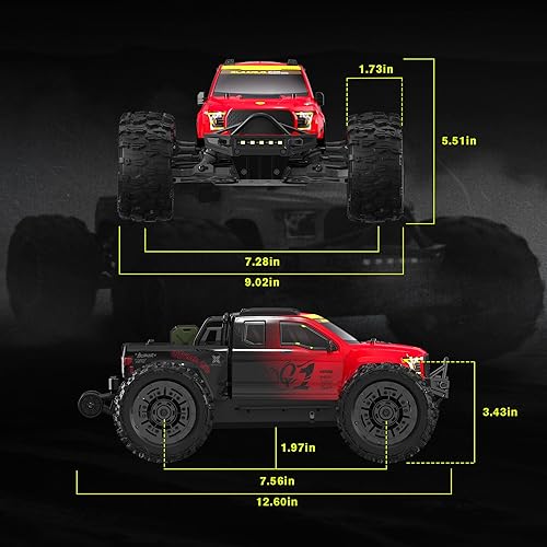 Miniatura 13 de 1/12 Brushelss RC Cars, 50 MPH, RC Buggy, camión de control remoto, auto monstruo 4 × 4, a partir de 8 años