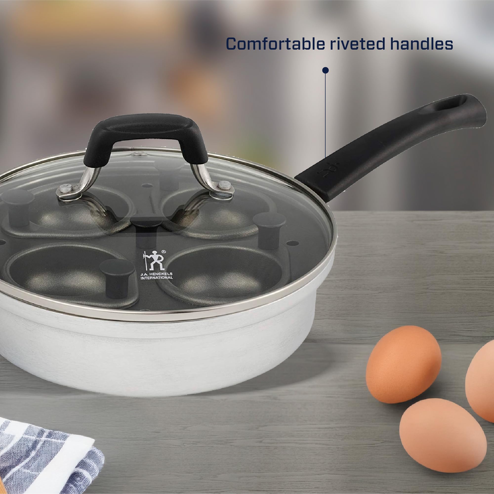 Accessoire Petit-déjeuner Pocheuse à œufs Rösle - Cuisson Parfaite Au Bain- marie - Revêtement Antiadhésif - Acier Inoxydable 18/10 Accessoire Cuisine Acier Inox