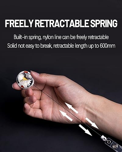 Miniatura 6 de TPOAEL Paquete de 2 carretes retráctiles de bandera estadounidense con águila calva con clip para tarjeteros de identificación, decorativo y lindo