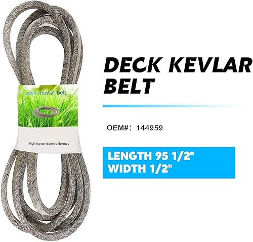 Miniatura 5 de Kit de reconstrucción de cubierta de 42 pulgadas para Husqvarna Craftsman LT1000 LT2000 con 2 husillos 130794 532130794, 2 cuchillas 134149, polea