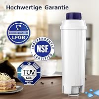 ARETHONE Vízszűrő De'Longhi Automata Kávéfőzőkhöz, DLSC002 Helyettesítő Filter Magnifica S, Dinamica, Eletta, ECAM Sorozat, 8db 2