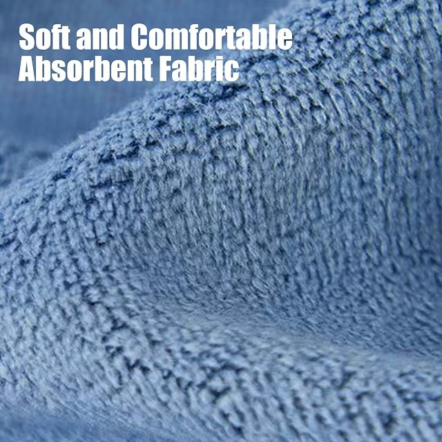 Foto 5 de 8 de bellv Toalla de Bao Grande Absorbente para Perros, Secado Rpido, Material de Algodn/Cotn/100%, Azul, 550 gsm