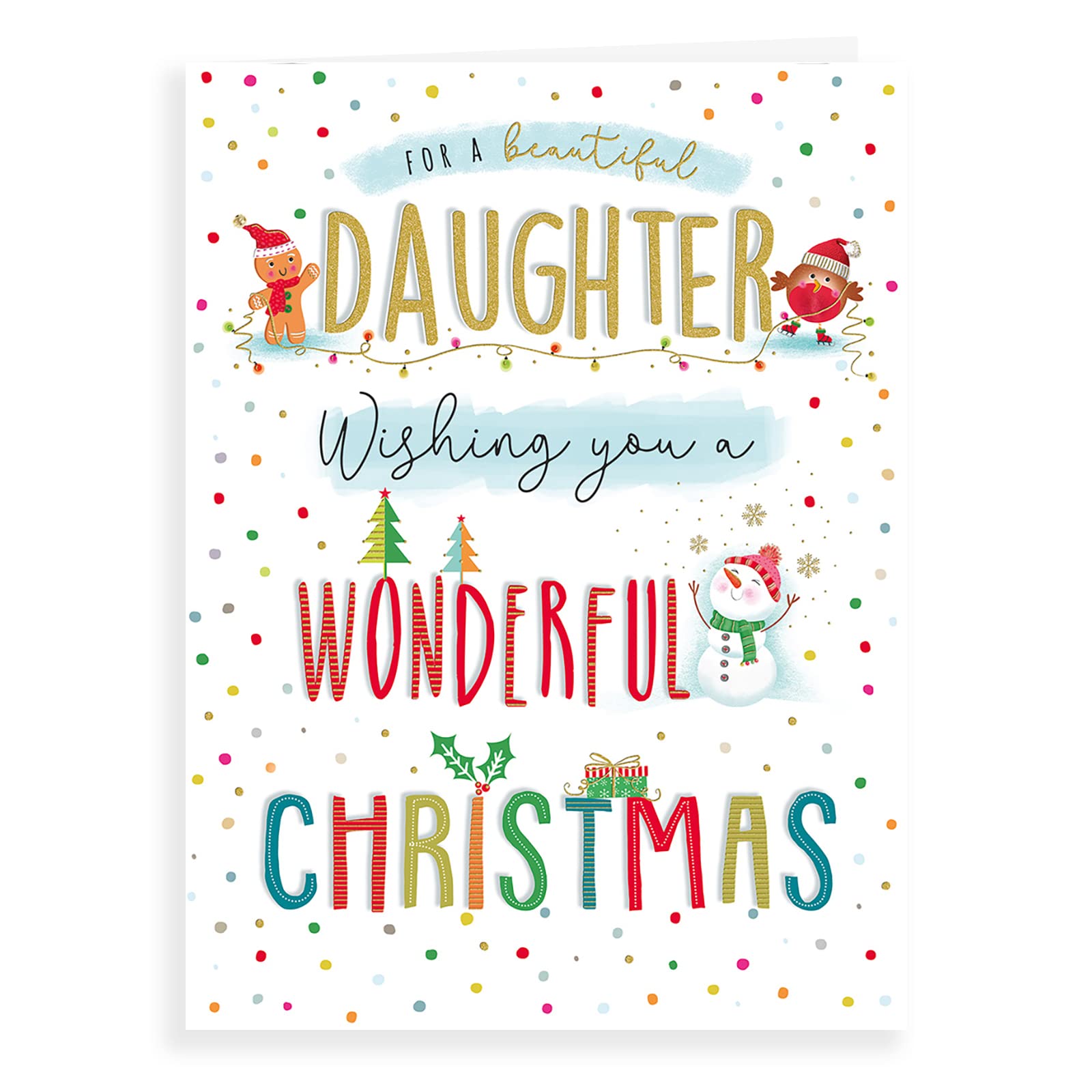 Regal Publishing Character Christmas Card Daughter - 12 x 9 inches