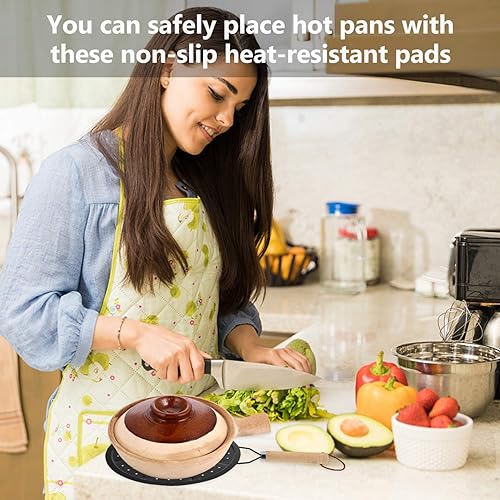 Miniatura 5 de Yardwe Difusor de calor de hierro fundido, placa difusora de inducción de calor con mango, utensilios de cocina, placa de inducción, difusor de