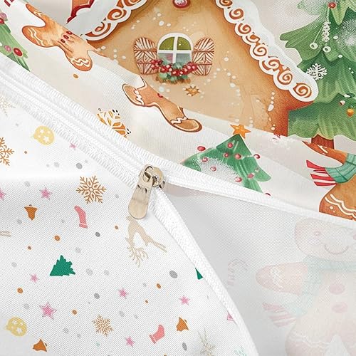 Vista 203 de Juego de funda de edredón rosa de Navidad para niñas, tamaño matrimonial, lindo juego de ropa de cama de dibujos animados de pingüino de Papá Noel