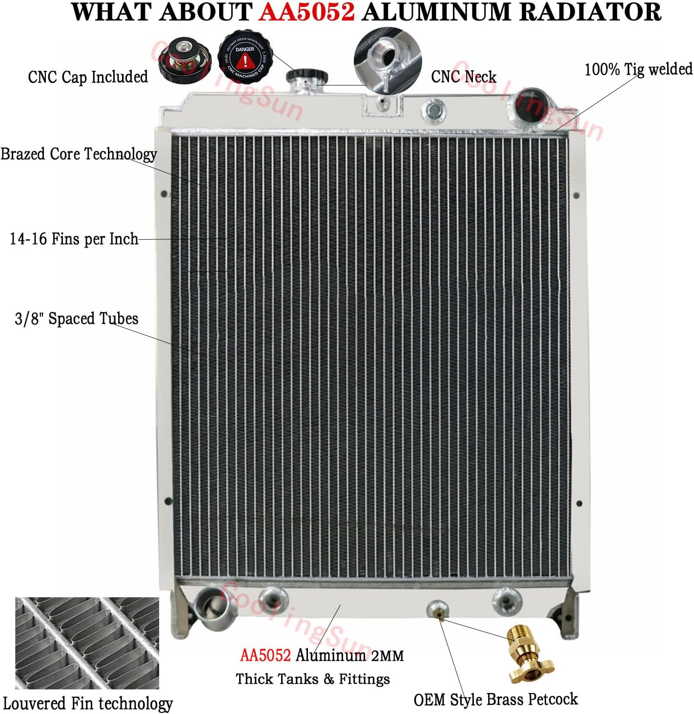 3 Row Aluminum Replacement Radiator for 2005-2010 Hino 238 258 268 338 16400E0070 16400E0230 Downflow Radiators 2006 2007 2008 2009