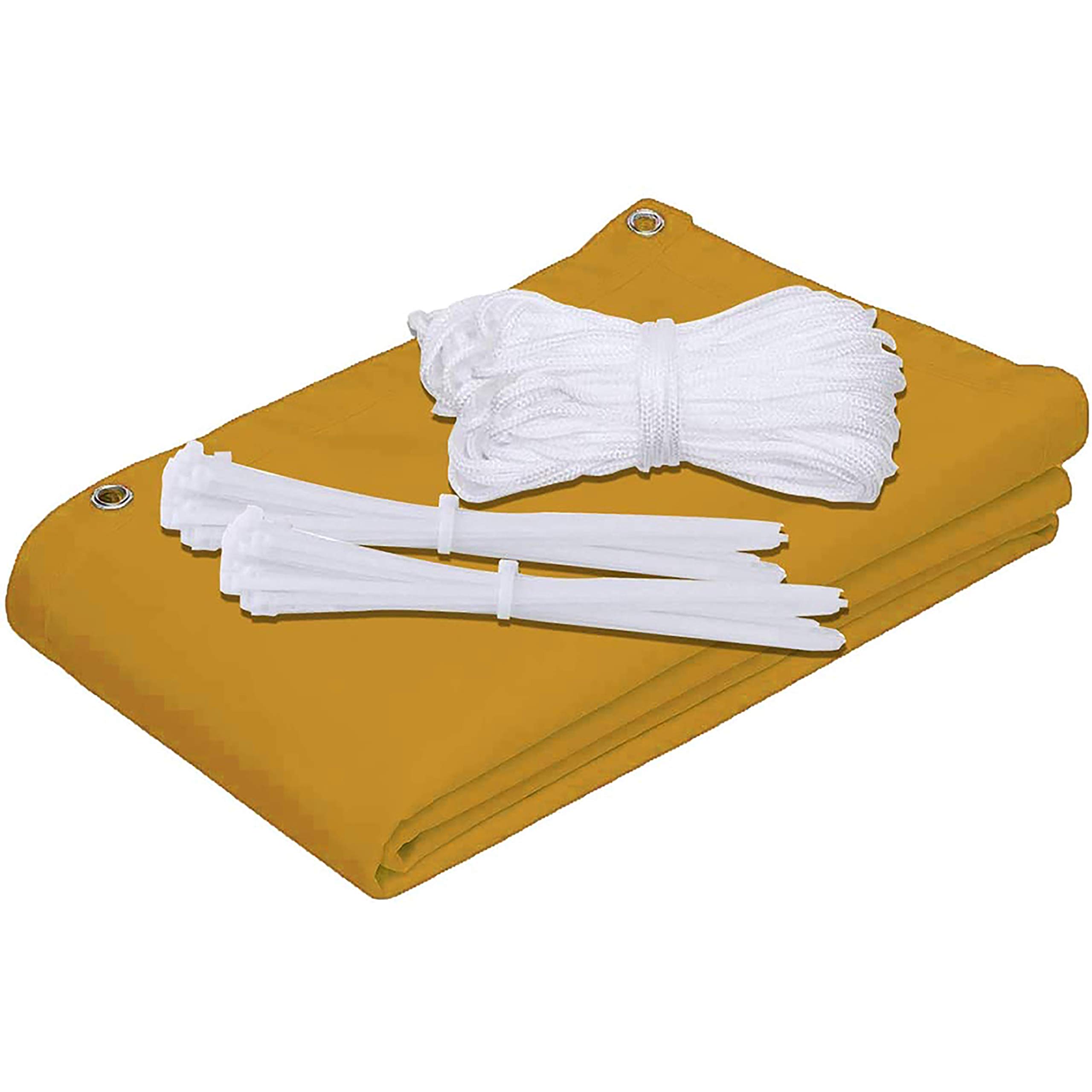 Telo Frangivento per Paravento Frangivento Balcone, 160/㎡, Traspirante Resistente alle intemperie, per Ringhiera Protezione Balcone - Giallo 0.65x7.5m
