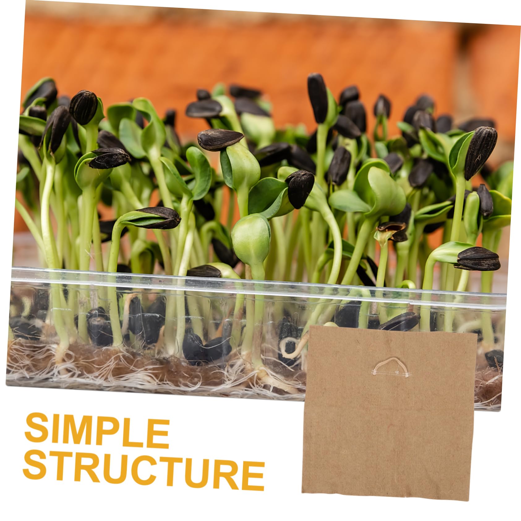 TOYANDONA 4piezas Bandejas De De Microvegetales Papel De Yute Almohadillas De Yute para Germinación