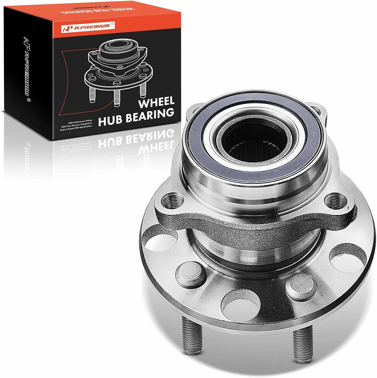 A-Premium Rear Wheel Bearing and Hub Assembly with 5-Lug Compatible with Lexus is F 2008-2014, IS250/IS350 2006-2015, GS F 2016-2020, GS300 2006, GS350, GS430, GS450h, GS460, RC F