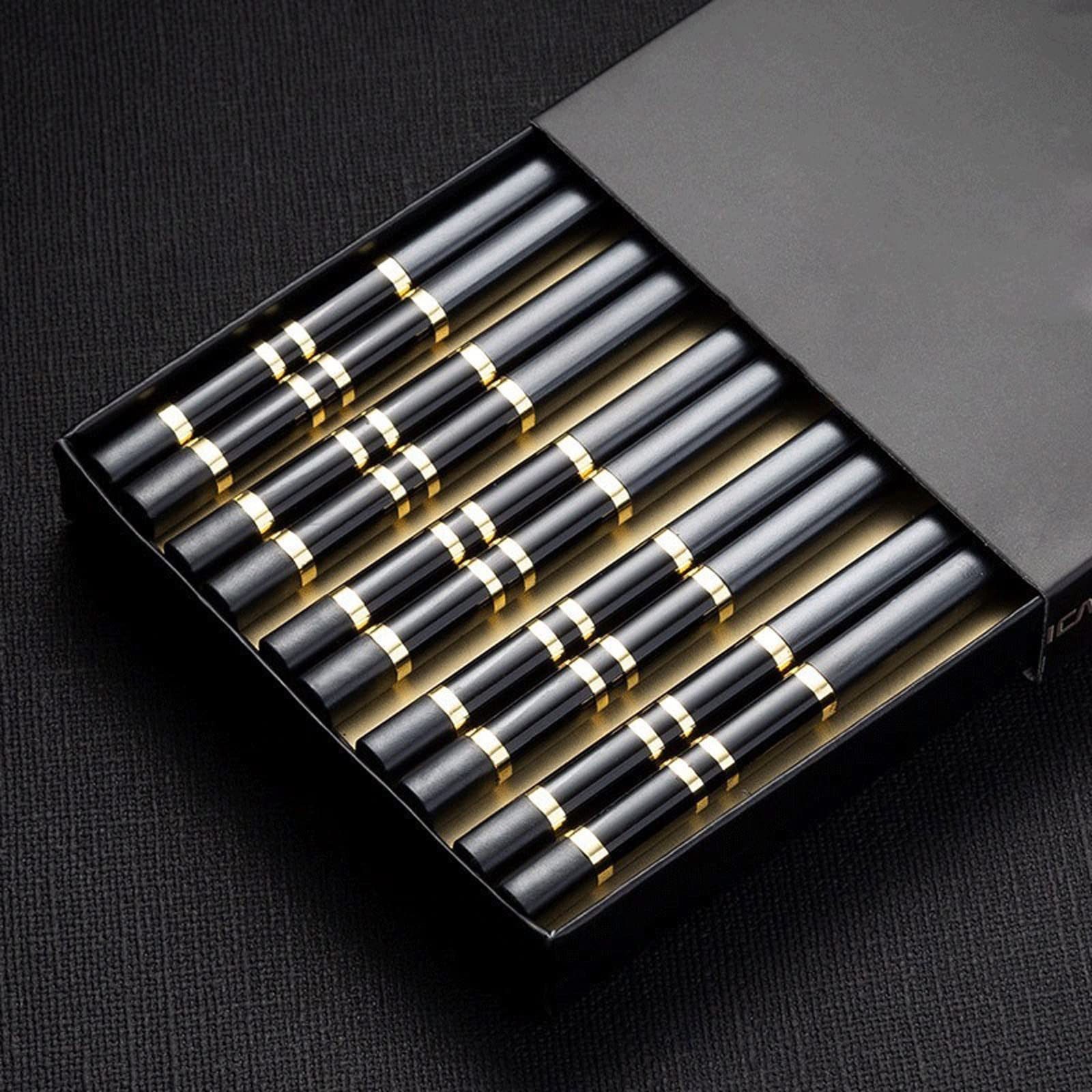 Palillos Reutilizables, 10 Pares de Palillos de aleación, palitos de Sushi, vajilla, palitos de Comida China, Utensilios de Catering, Utensilios de Cocina Antideslizantes for el hogar