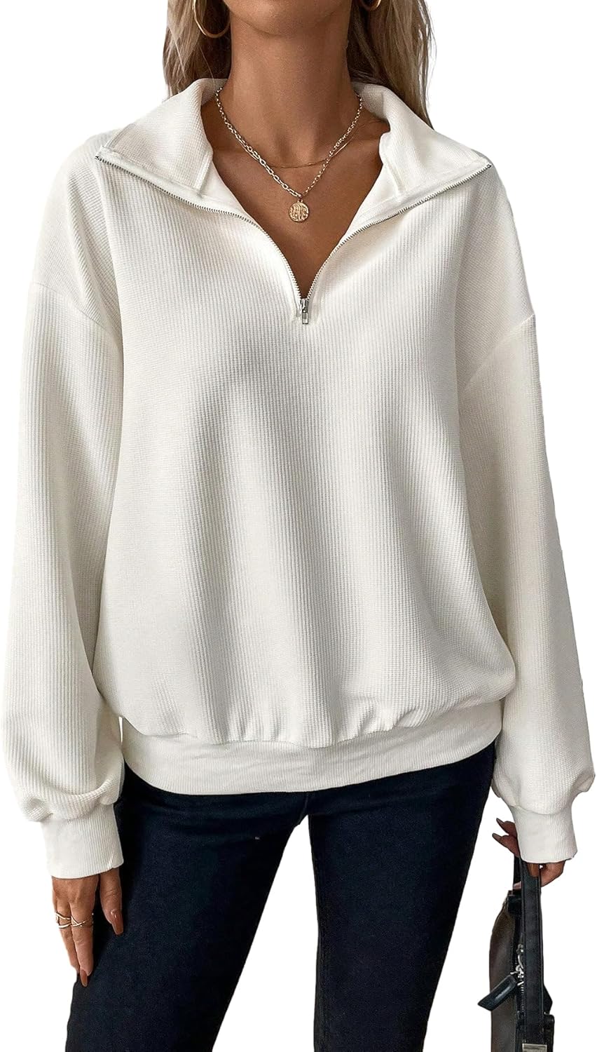 Crew Neck Collared Shirt Under Sweater Womens Women's Collared