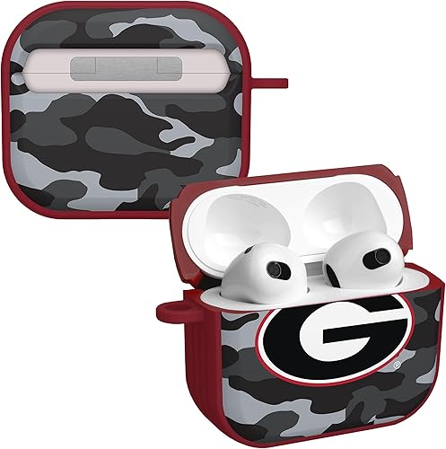 Miniatura 14 de AFFINITY BANDS Georgia Bulldogs Camo HDX - Funda compatible con Apple AirPods Generaciones 1 y 2 Camo,Serie Champion (rojo),Clásico,Georgia