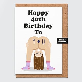 Funny 40th Birthday Card For Women - Girlfriend - Bestfriend - Rude 40th Birthday Card For Women - 40th Birthday card For ...