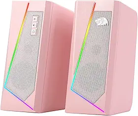 Caixa de Som Gamer Redreagon Anvil RGB Rosa - GS520P