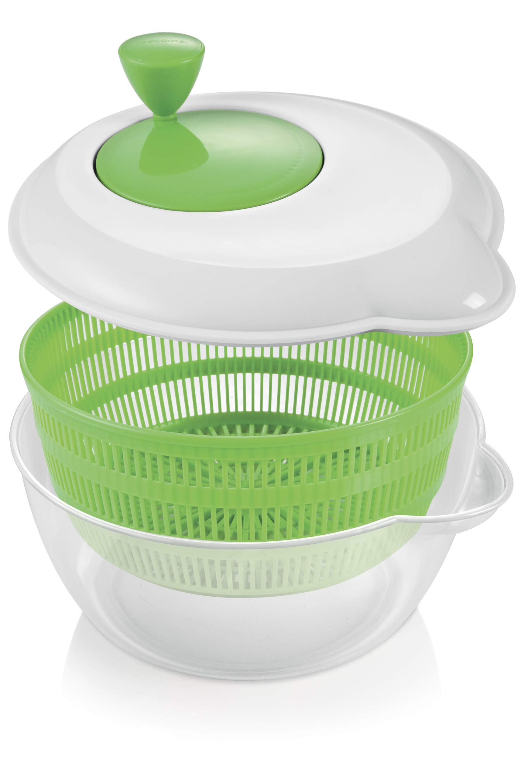 Tescoma 643590 Centrifuga per Insalata "Handy", bianco / verde