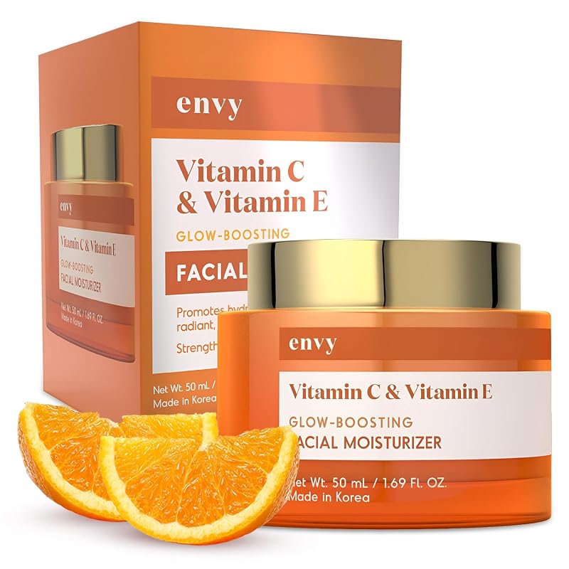 Envy Creme Hidratante Facial com Vitamina C e Vitamina E, 50 mL