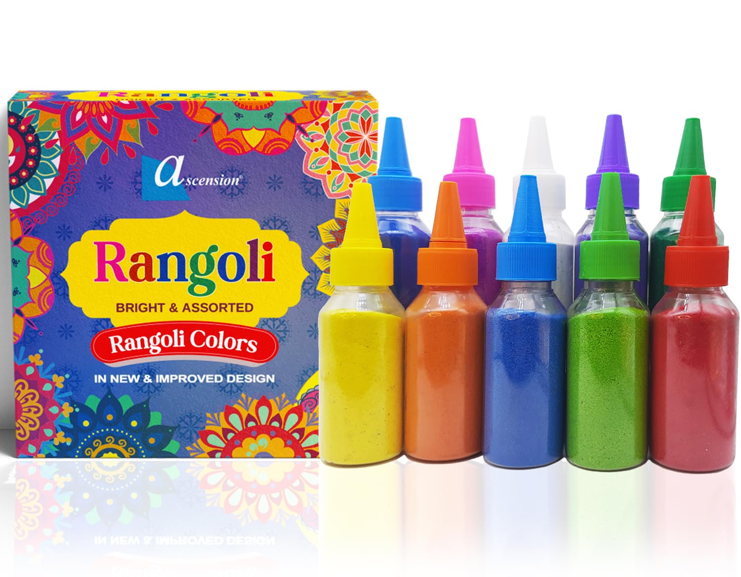 Buy Ascension Rangoli Powder Colors Bottles Design Creativity Diwali