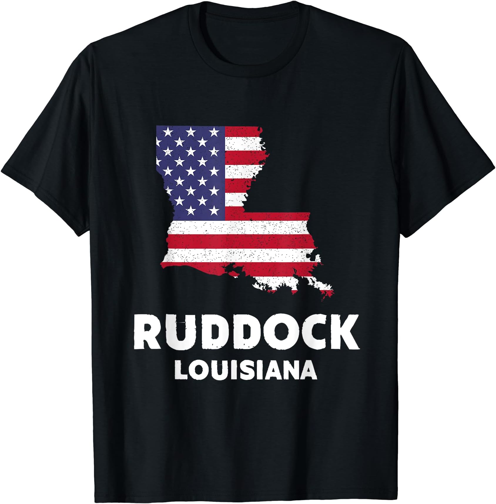 Distressed Patriotic USA Flag Ruddock, Louisiana T-Shirt