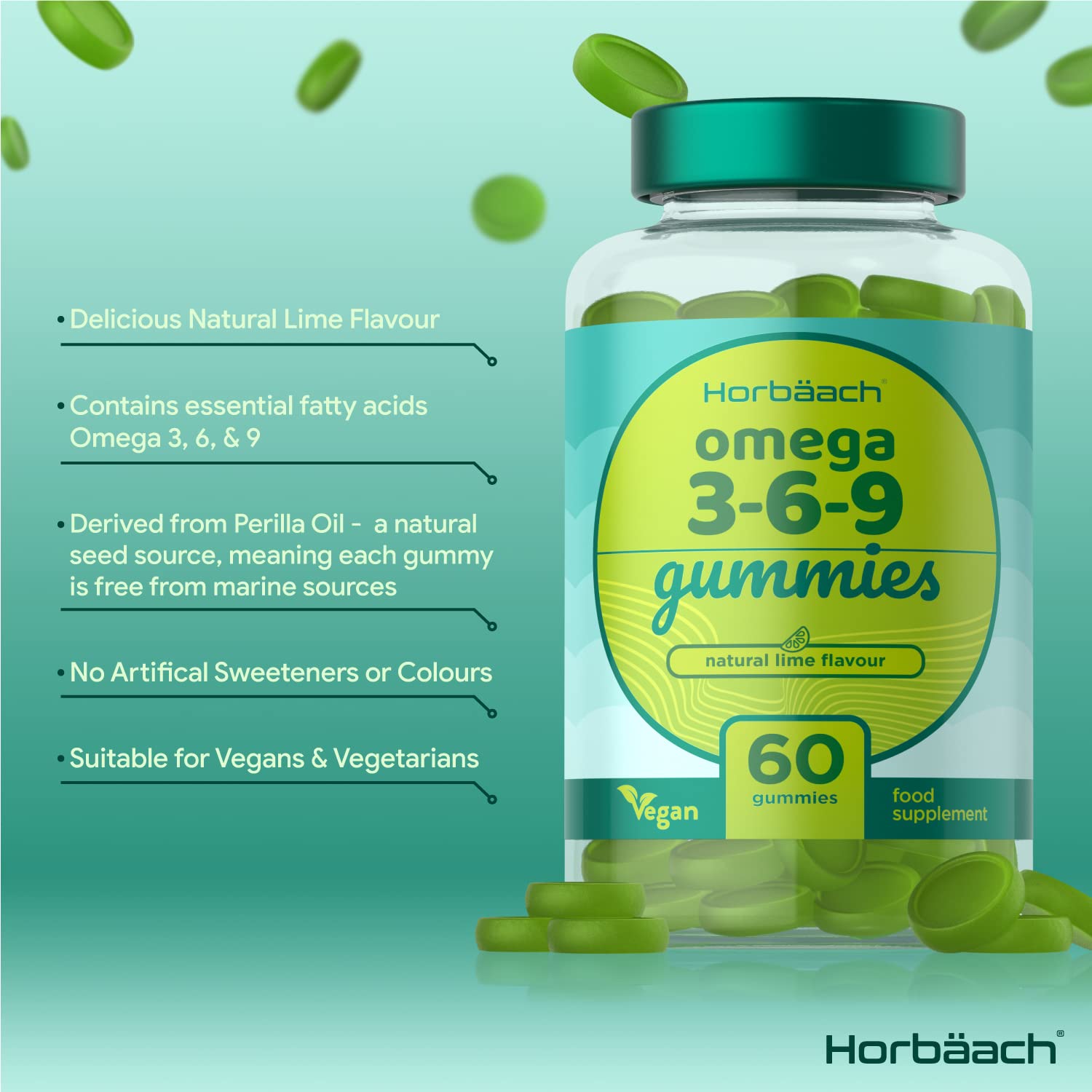 Buy Omega 3 6 9 Gummies 60 Vegan Gummies Essential Fatty Acids