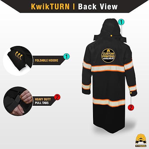 Miniatura 10 de KwikSafety - Charlotte, NC - Chaqueta de lluvia TORRENT de alta visibilidad y baberos de lluvia RIVER OTTER Clase 3 Cumple con ANSI OSHA