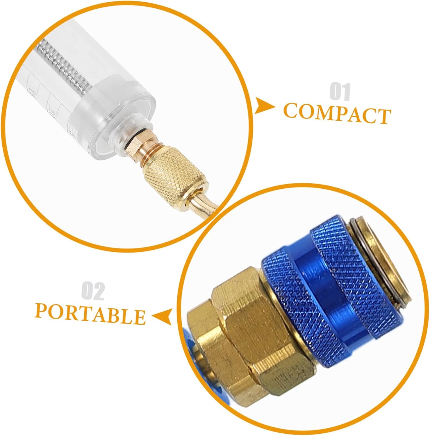 Luxshiny 1set Manual Oil Injector Tool Kit for Engine Maintenance Precise Liquid Refilling Capacity for Automotive Oil and Cooling Fluid Applications