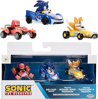 Sonic The Hedgehog 1:64 Die-Cast Vehicles 3-Pack