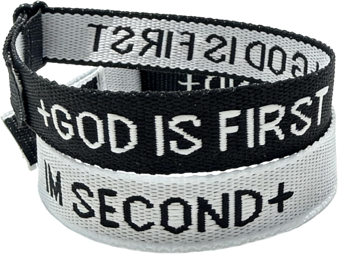 tenghong2021 2PCS GOD IS FIRST IM SECOND Bracelets for Men Women Christian Handmade Religious Woven Wristbands Bracelets Adjustable Engraved Bible Verses Cross Bracelet Faith Charm Jewelry