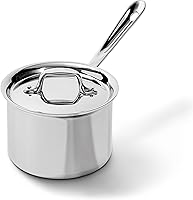 All-Clad D3 3-Ply Stainless Steel 2-Quart Saucepan with Lid - Induction Oven Safe 600°F, All Cooktops Compatible, USA Made