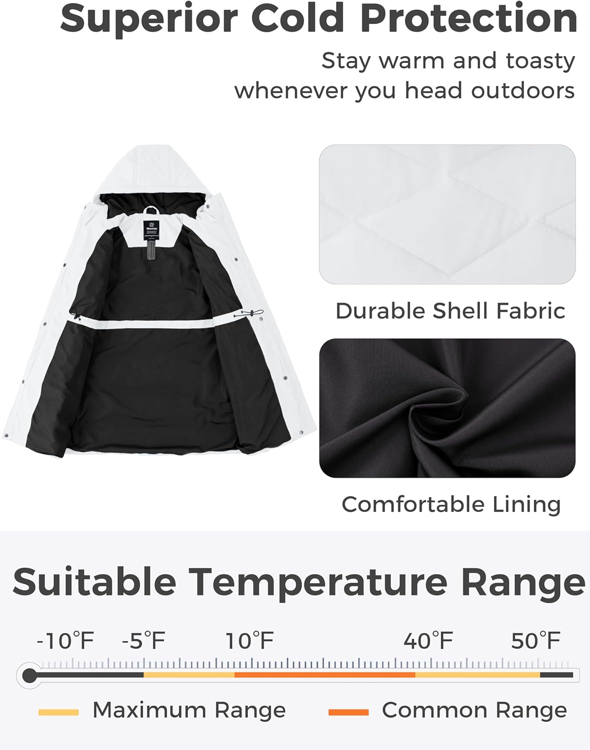 wantdo Women's Winter Jacket Puffy Coat Puffer Jackets Warm Winter Coats - Image 3