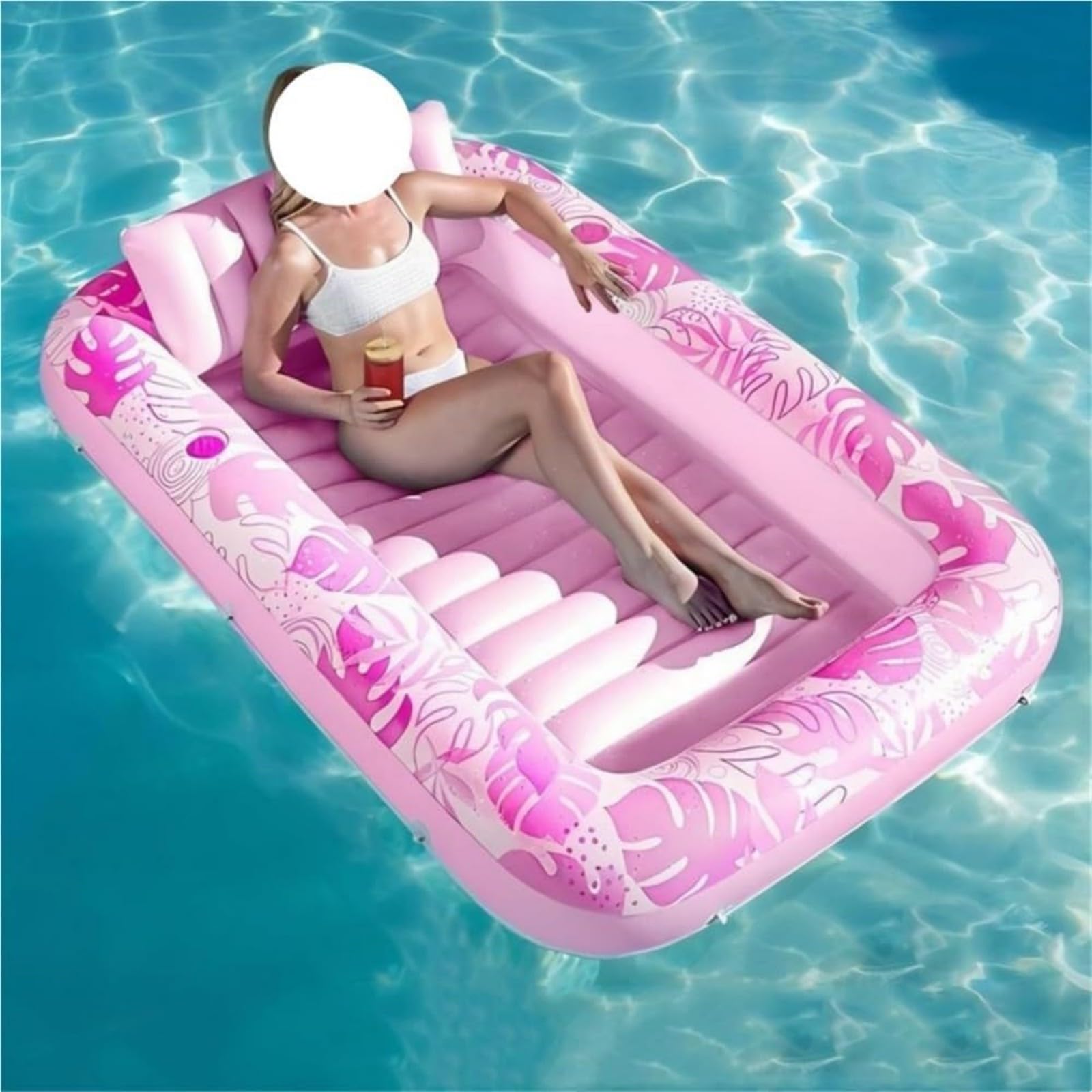 Materassino gonfiabile per piscina, con schienale, per adulti, per spiaggia, estate, acqua