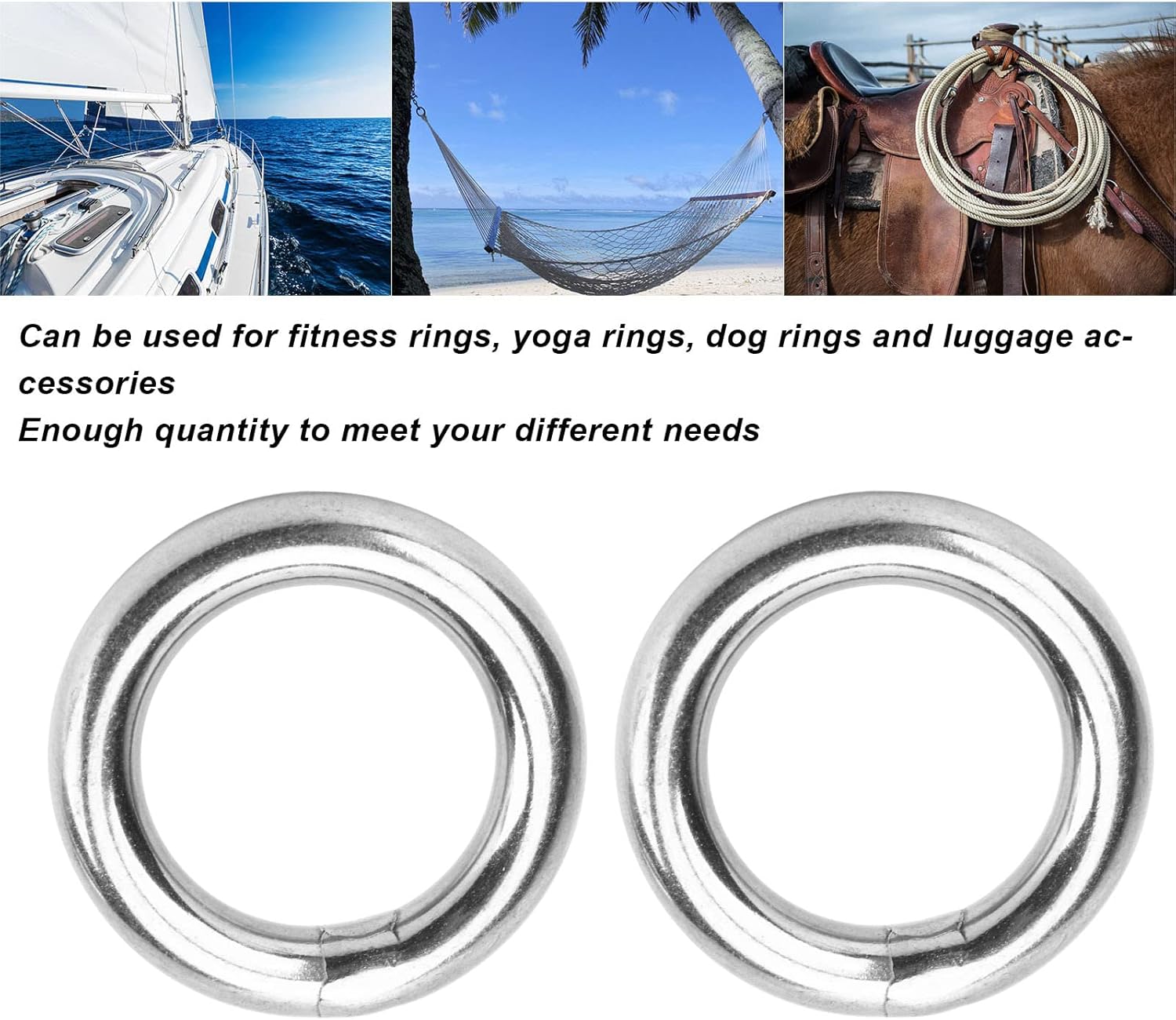 Metal O Rings, Multi Purpose Metal O Ring, Non Welded O Rings for Hardware Bags Rings Hand Accessories Keychains