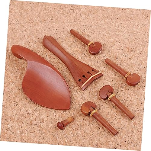 Miniatura 3 de SUPVOX 7 unidsset Violín Accesorios Un Accesorios Violín Go-partes Violín Tailpiece Violín Componentes Profesional Violín Tailpiece Madera Marrón