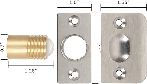 Miniatura 2 de Paquete de 10 accesorios ajustables para puerta de armario, doble ajuste, cierre de bola de acero inoxidable con rodamiento de bolas para mantener