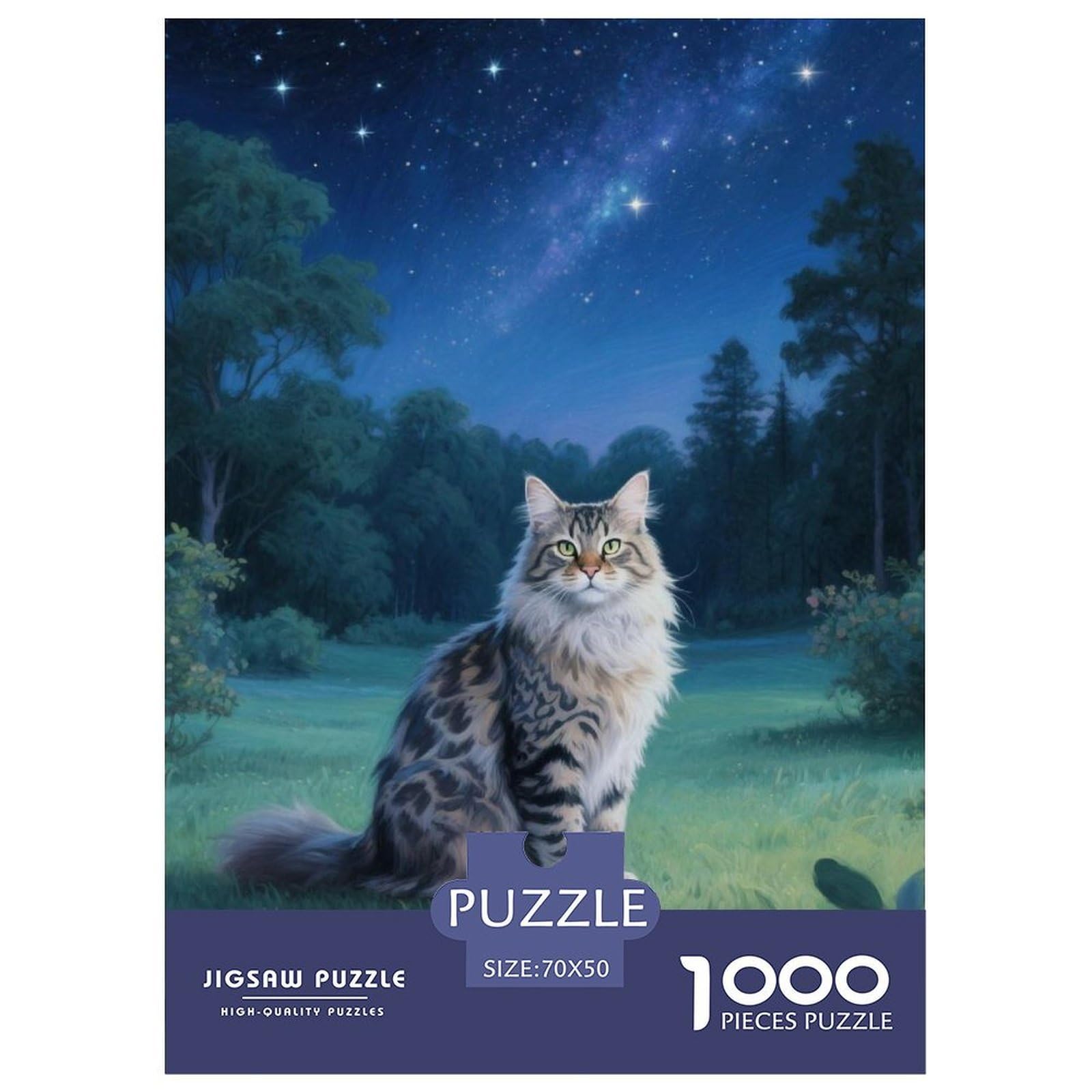 Maine Coon 1000 Puzzles Adults Puzzle Adults Puzzle Gifts Birthday Animal Home Decoration Decompression 70x50cm/1000pcs — image 1