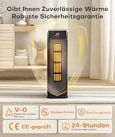 OMISOON 2000W PTC ventilátoros fűtőgép termosztáttal, 24H időzítővel és távirányítóval 8