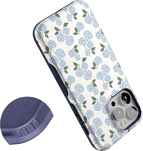 Vista 400 de Casely Funda para iPhone 15 Pro Max Jardín Secreto Flores mixtas Funda atrevida Compatible con MagSafe y botón de acción Secret Garden