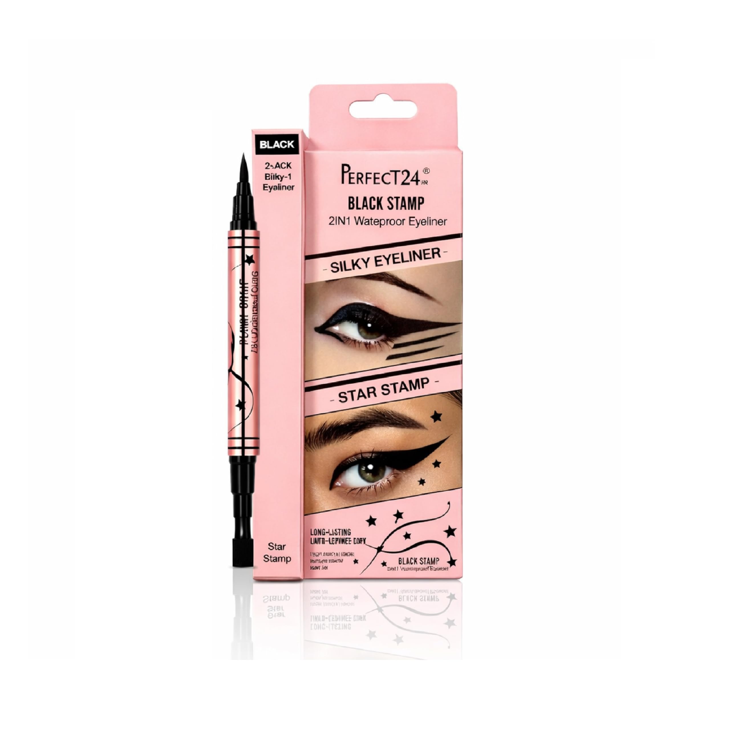 URBAN THREADS Black Stamp 2in1 Waterproof Eyeliner, Silky Eyeliner with Star Stamp 1Pcs-image-44