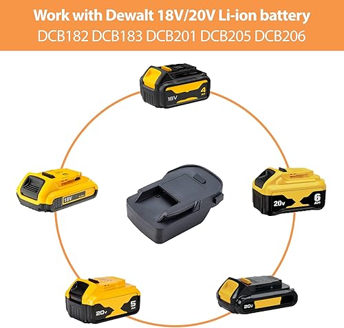 Miniatura 4 de Convertidor adaptador para batería Dewalt 20V DCB205 DCB206 Li-ion a Ridgid AEG 18V Hyper li-ion batería de herramienta eléctrica