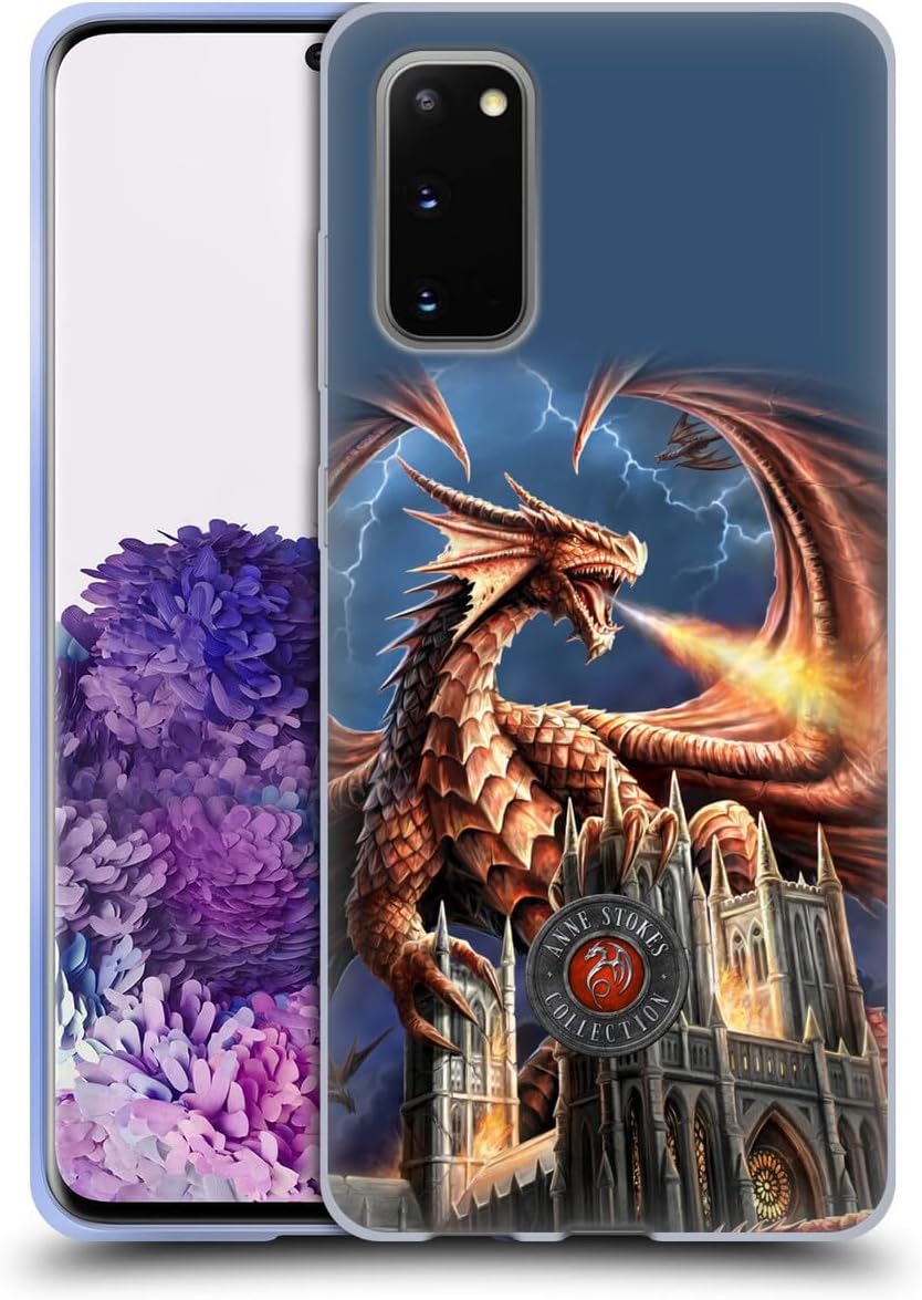 Head Case Designs Officially Licensed Anne Stokes Fury Dragons Gel Case [Military Grade Protection] Compatible with Samsung Galaxy S20 / S20 5G