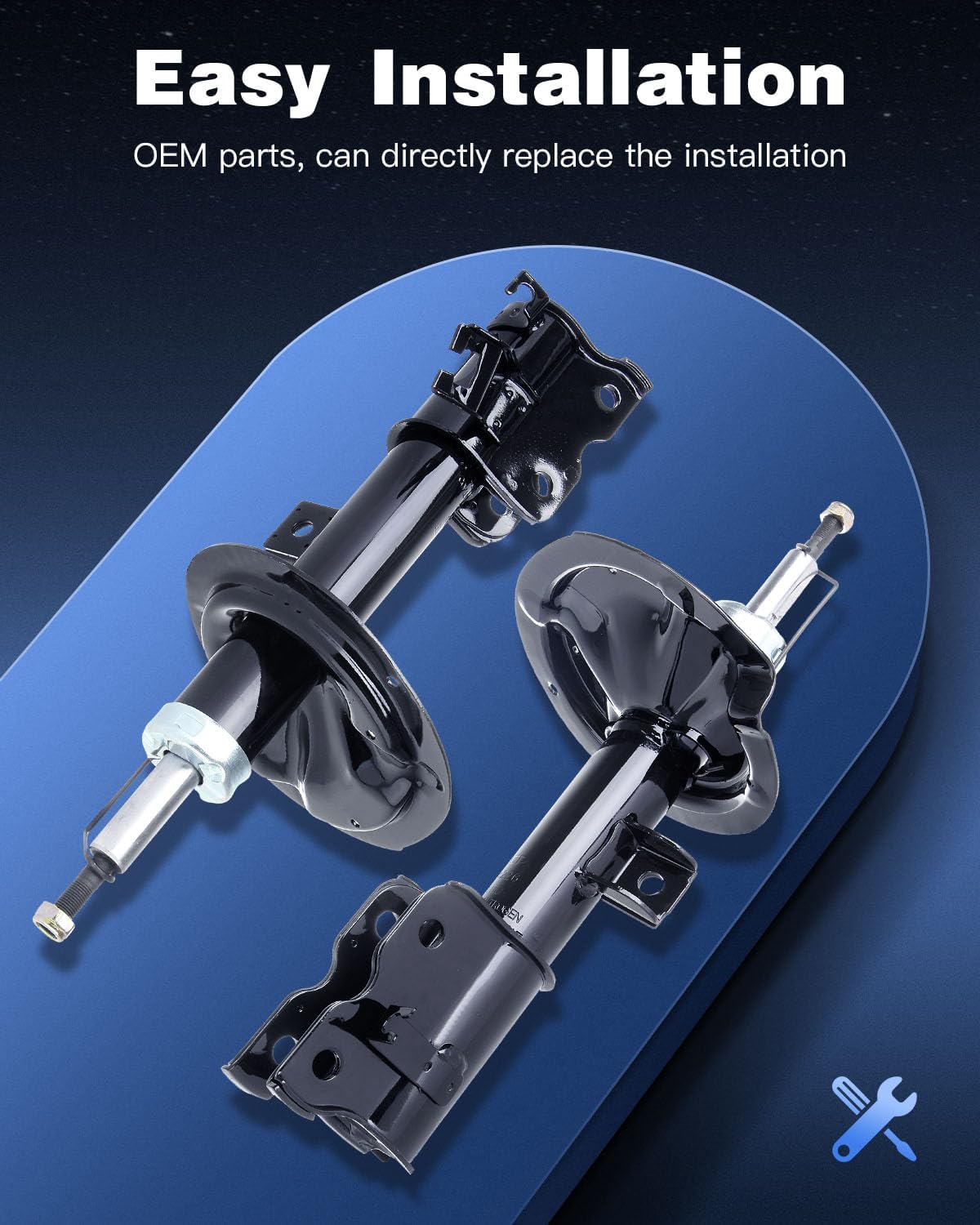 ECCPP shock Struts shock absorbers for 2004-2009 for Nissan Quest shock Struts for 334454 334455 Front shocks