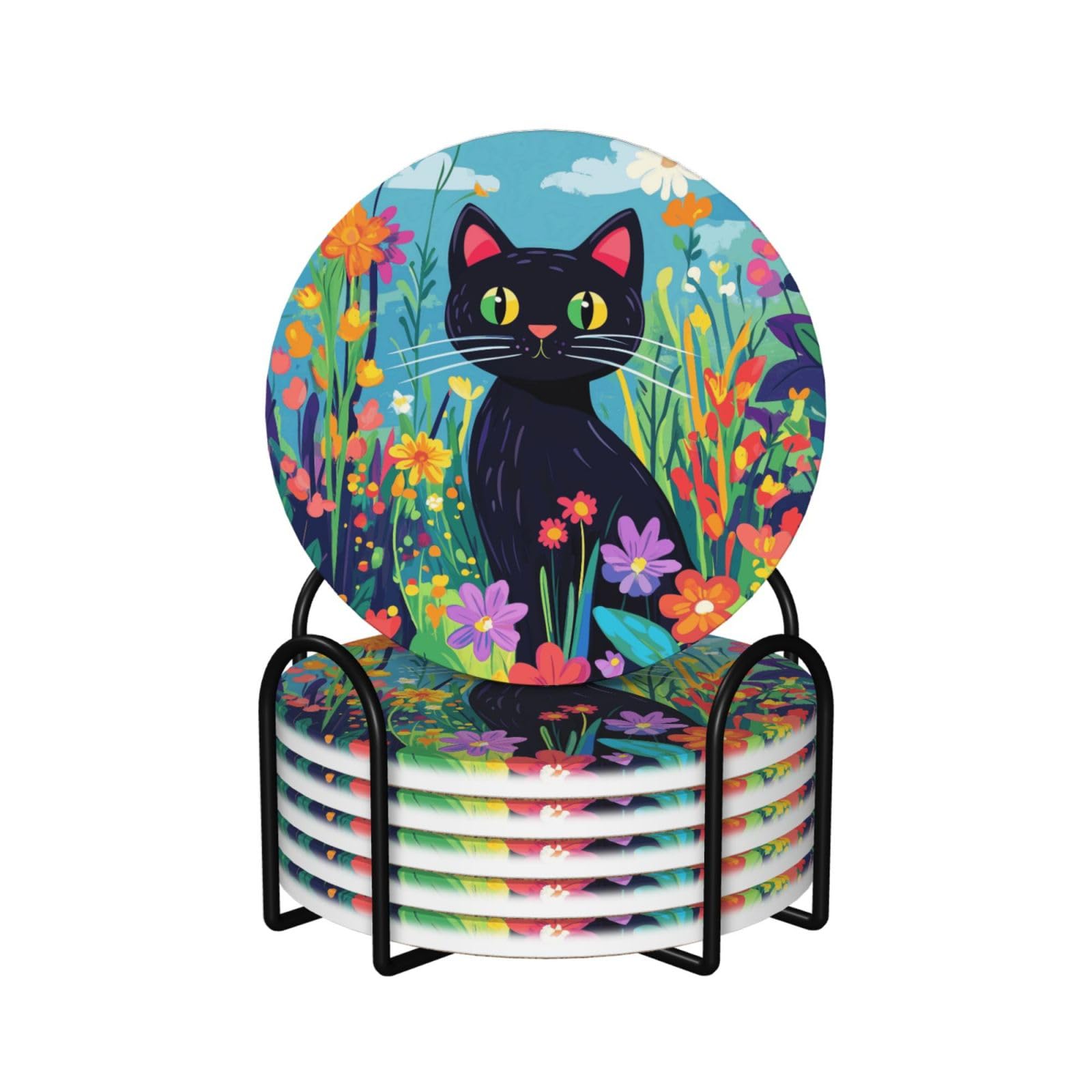 Dessous de verre en céramique pour apéritif et table basse de salon