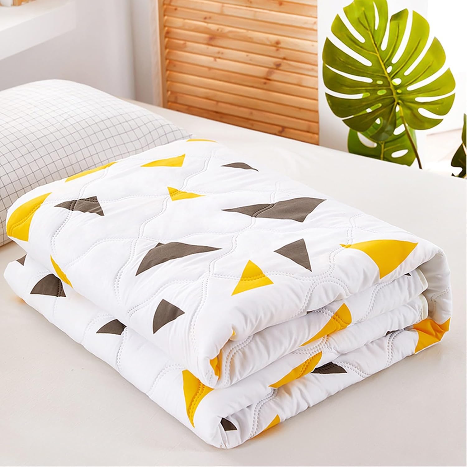 Summer Quilt Thin Comforter,Double-Sided Soft Fluffy Cold Touch Fabric Quilt,Lightweight Cooling Blanket for Children/Student/Adult/Single Quilt(B,100x150cm)