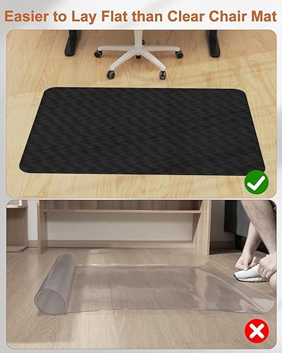 Vista 41 de Blvornl Tapete grande para silla de oficina para suelo de madera dura, tapete para silla con ruedas para madera dura, protector de suelo duro Gris