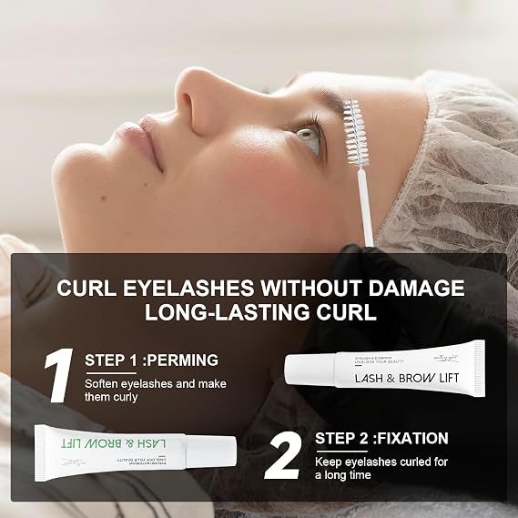 Lash Lift Kit, Long Lasting Curl, Brow Lift Tools for Home & Salon DIY | 8-Week Long-Lasting Natural Curls, Gentle Formula for Sensitive Eye Area, Easy for Beginners and Professionals
