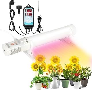 180W Gewächshausheizung, Elektrische Heizung für Gewächshäuser, Frostwächter Gewächshaus mit Thermostat，Zeitgesteuert, Buchungszeit, Zykluszeit, Heizung Bereich 6m², für Gewächshaus, Weinkeller