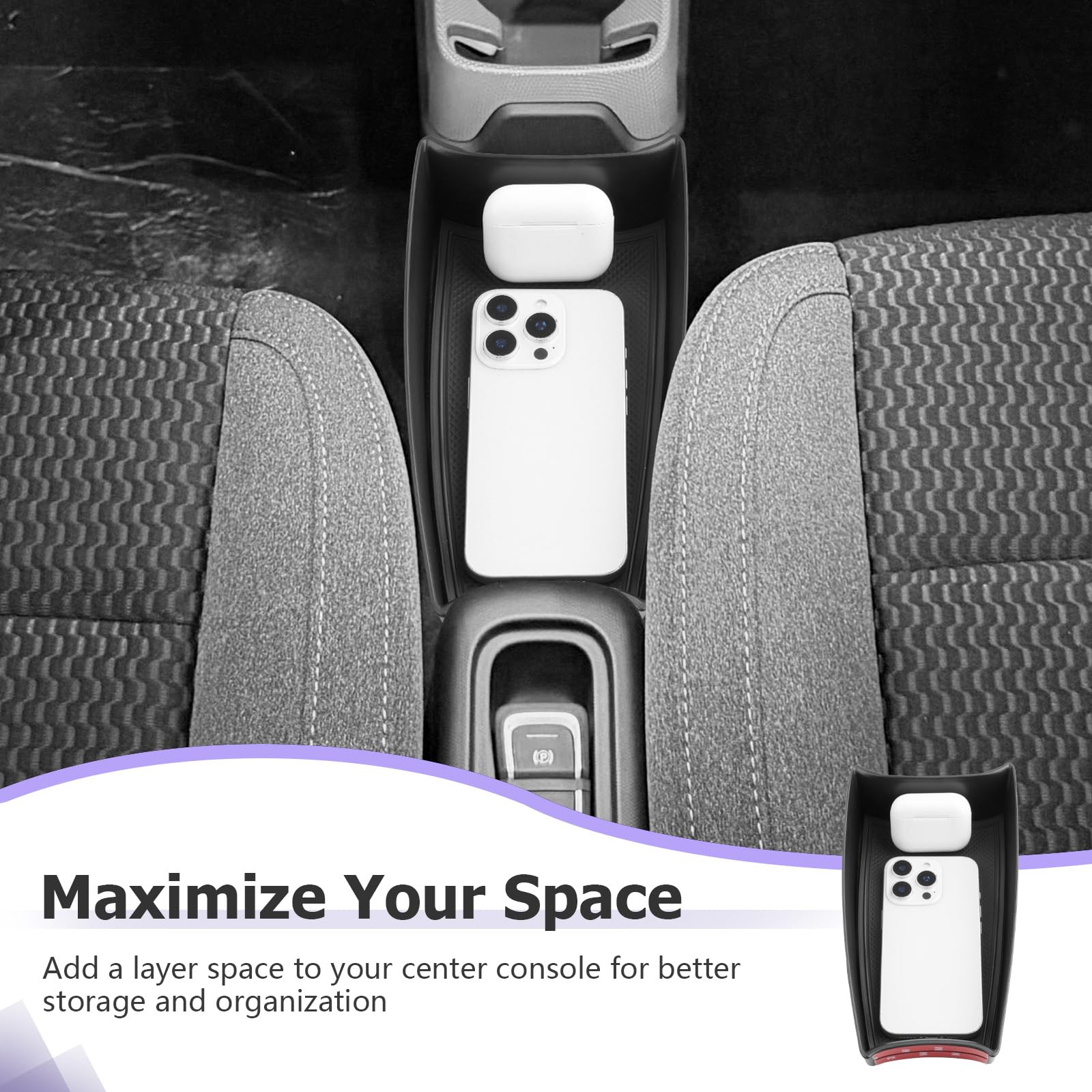 LUWU Compatibile con Leapmotor T03 2024 2025 2026 Console Centrale Scatola portaoggetti Leap Motor T03 Console Centrale Organizer Tray Leap Motor Accessori