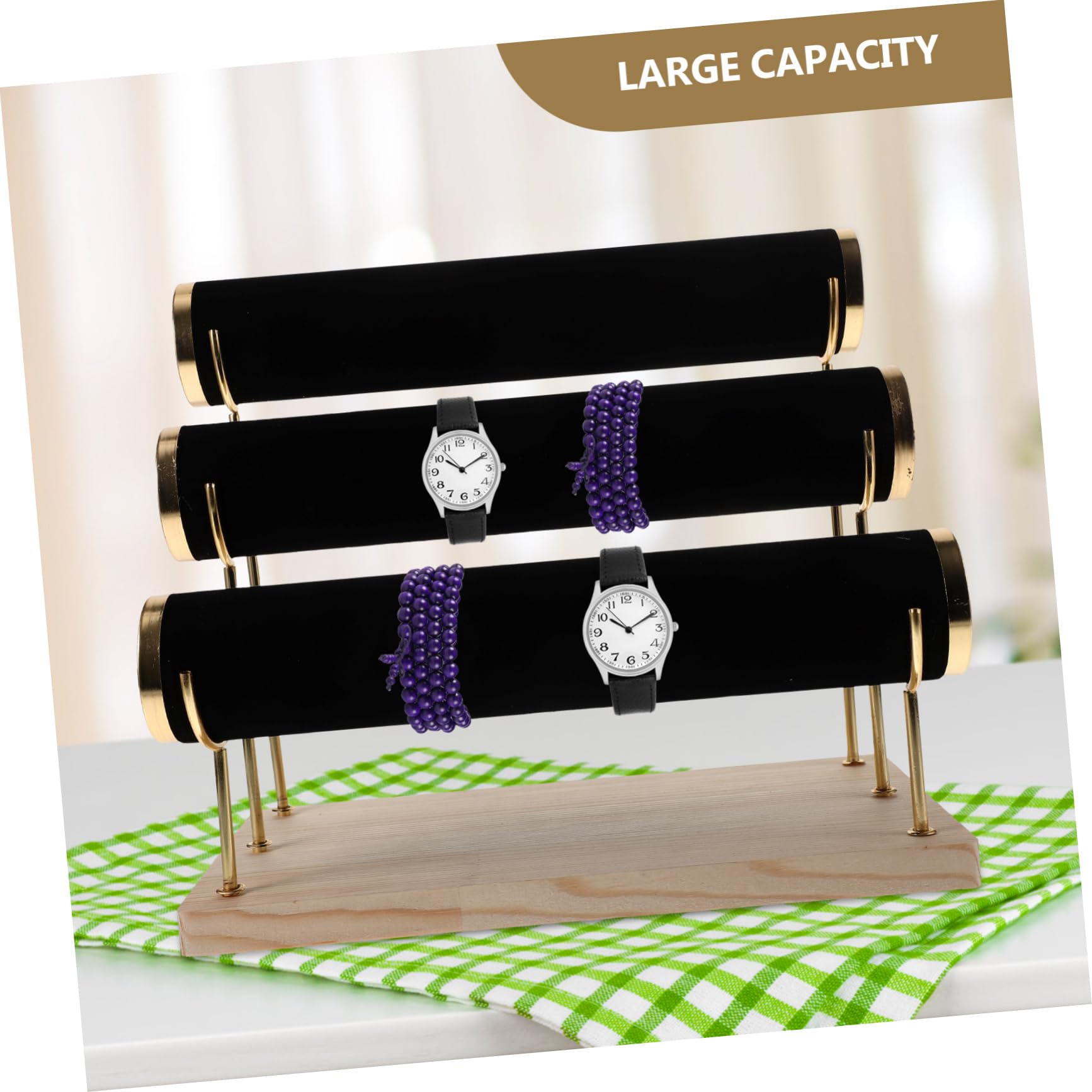Uchwyt na bransoletkę do zegarka pulpit stojak na bransoletkę prezentacja organizer na bransoletkę stojak na biżuterię stojak na zegarek domowy/205/232(Black)